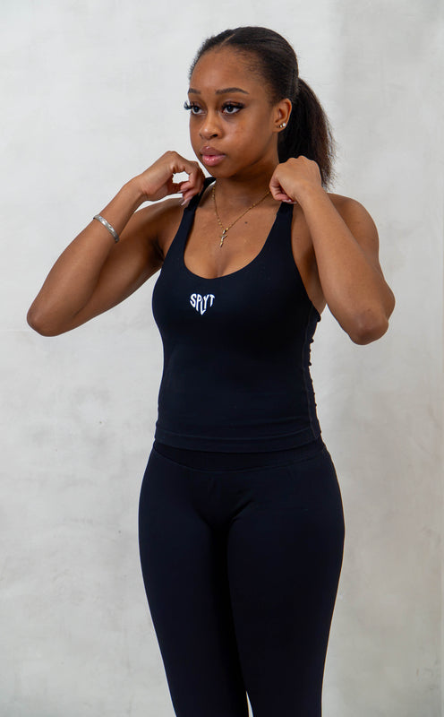 Women’s Backless Vest in black
